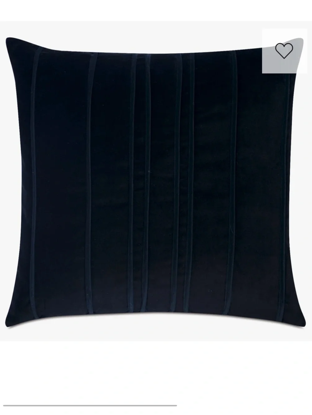 NWT Estelle Square Pillow Cover & Insert Black Set of 2 22x22